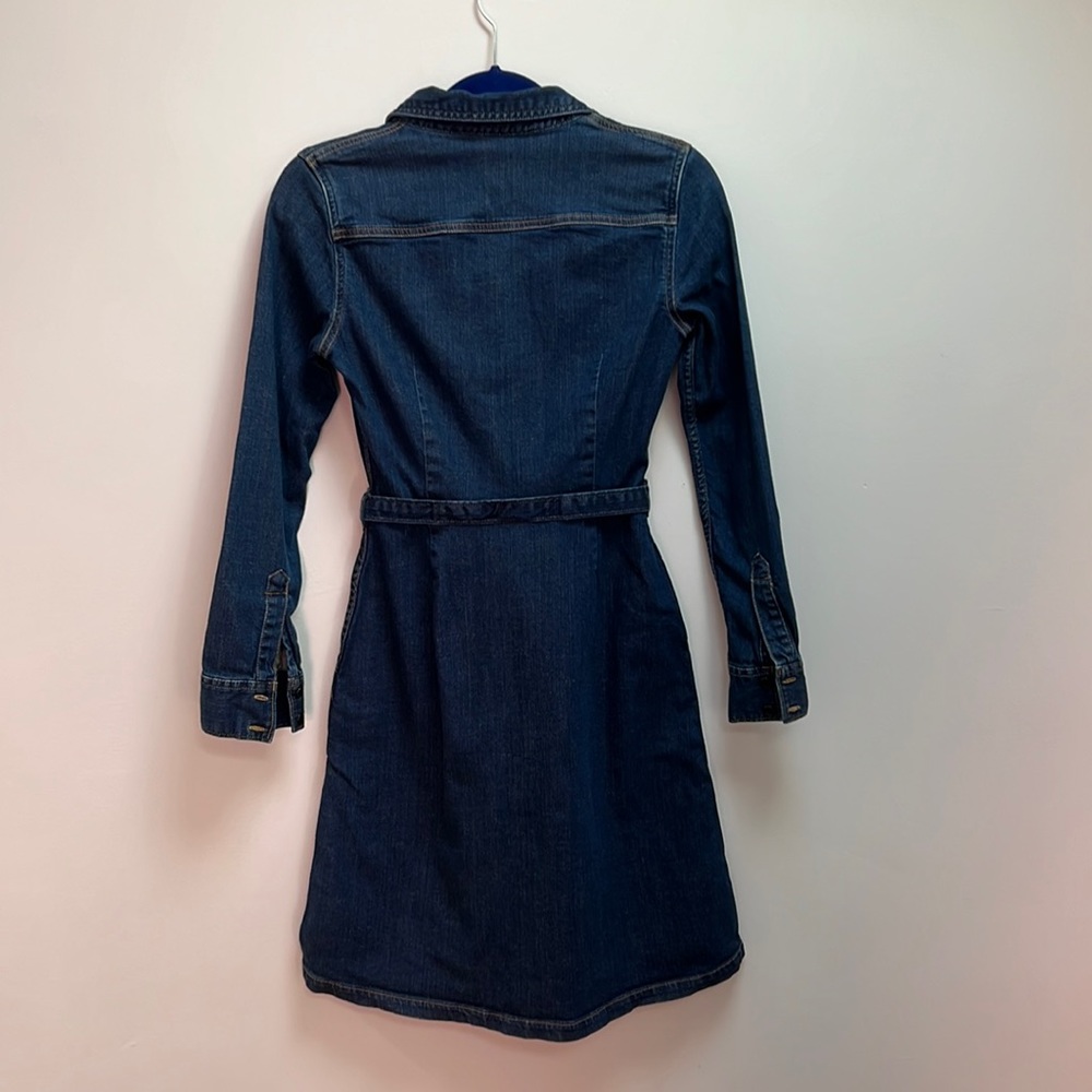 Gap denim dress, size 2, button up, belted - Picture 4 of 5